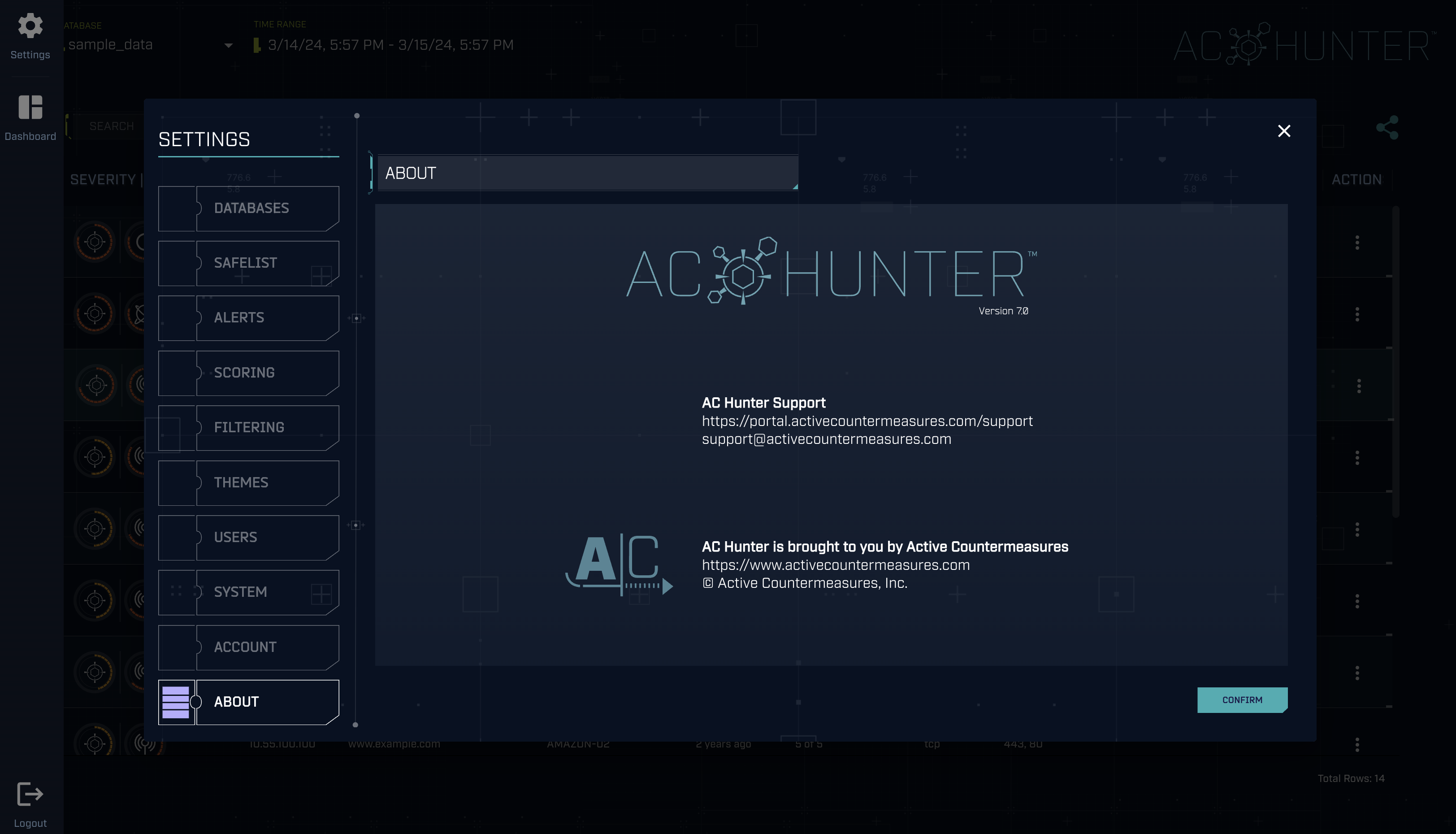 Settings overview